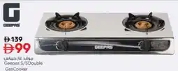 Nesto Geepas S/S Double Gas Cooker offer