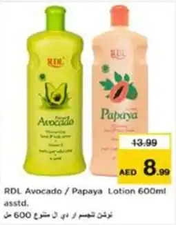 Nesto RDL Avocado / Papaya Lotion asstd. offer