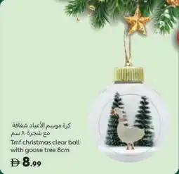 Carrefour TMF christmas clear ball with goose tree offer