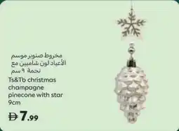 Carrefour Ts&TB christmas champagne pinecone with star offer