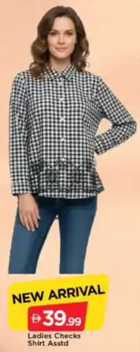 Mark & Save Ladies Checks Shirt Asstd offer