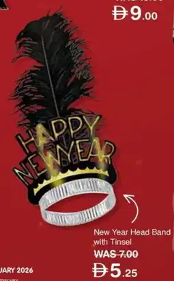 Choithrams New Year Head Band with Tinsel offer