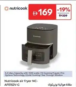 Carrefour Nutricook air fryer NC- AFE152V-G offer