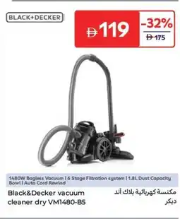 Carrefour Black & Decker vacuum cleaner dry VM1480-85 offer