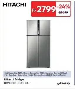 Carrefour Hitachi fridge RV990PUKIKIBSL offer