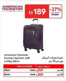 Carrefour American Tourister Duncan Spinner soft trolley offer