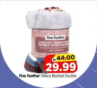 Fine feather fleece blanket double