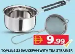 Grand Hyper Market Topline ss saucepan with tea strainer offer