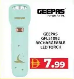 Grand Hyper Market Geepas rechargeable led torch GFL51092 offer