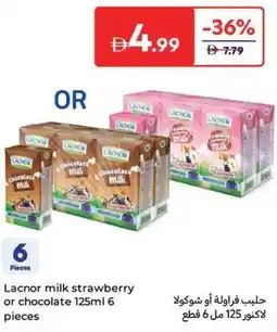 Carrefour Lacnor milk strawberry or chocolate offer