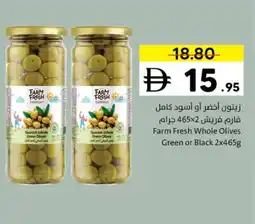 Sharjah Co-op Farm Fresh Whole Olives Green or Black offer