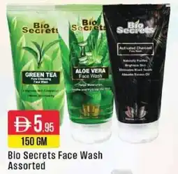 West Zone Supermarket Bio Secrets Face Wash Assorted offer