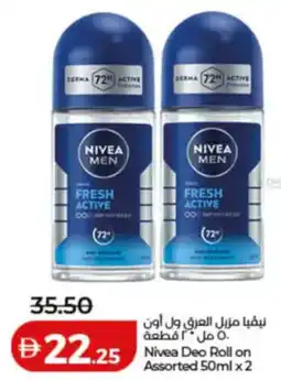 Lulu Hypermarket Nivea Deo Roll on Assorted offer