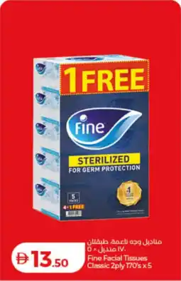 Lulu Hypermarket Fine Facial Tissues Classic 2 ply offer