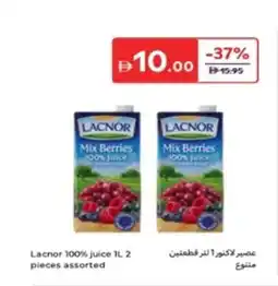 Carrefour Lacnor 100% juice offer