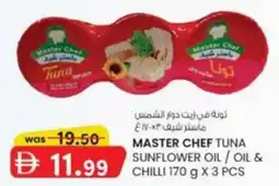 KM Trading Master Chef Tuna Sunflower Oil / Oil & Chilli offer