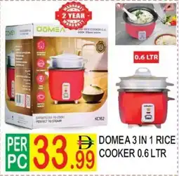 Dream Land Center Domea 3 in 1 rice cooker offer