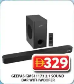Grand Hyper Market Geepas GMS11173 2.1 sound bar with woofer offer