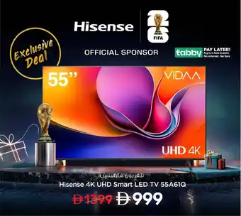 Hisense 4K UHD Smart LED TV 55A61Q
