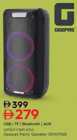 Nesto USB TF Bluetooth AUX Geepas Party Speaker GMS11168 offer