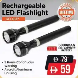 Nesto Rechargeable LED Flashlight GFL4637 offer