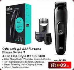 Nesto Braun Series 3 All In One Style Kit SK 3400 offer