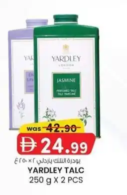 KM Trading Yardley talc offer