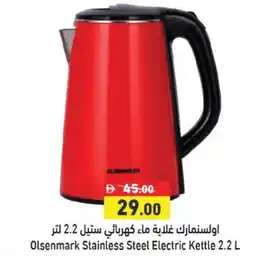Aswaq Ramez Olsenmark stainless steel electric kettle offer
