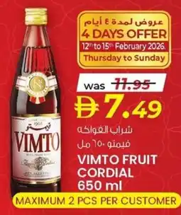 KM Trading Vimto fruit cordial offer
