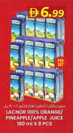 KM Trading Lacnor 100% orange pineapple apple juice offer