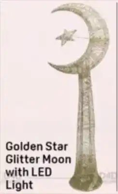 Day To Day Golden Star Glitter Moon with LED Light offer