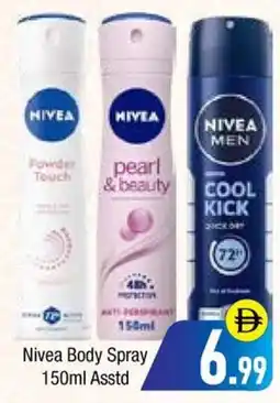 Bluemart Nivea Body Spray Asstd offer