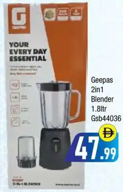 Bluemart Geepas 2in1 Blender Gsb44036 offer