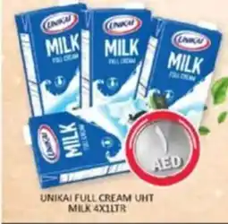 Al Madina Unikai full cream UHT milk offer