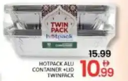 Al Madina Hotpack alu container +lid twinpack offer