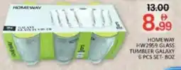 Al Madina Homeway HW2959 glass tumbler galaxy set offer
