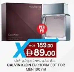 KM Trading Calvin klein euphoria EDT for men offer