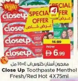 Nesto Close Up Toothpaste Menthol Fresh / Red Hot offer