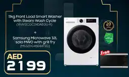Jacky's Electronics Samsung 11kg Front Load Smart Washer with Steam Wash Cycle (WW10CGC04DAEGU-R) offer