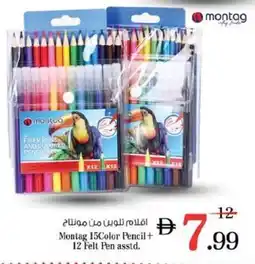 Nesto Montag 15Color Pencil+ 12 Felt Pen offer