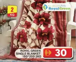 Grand Hyper Market Royal green single blanket offer