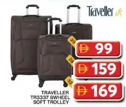 Grand Hyper Market Traveller TR3337 8wheel soft trolley offer