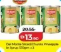 Lulu Hypermarket Del Monte Siced Chunks Pineapple In Syrup offer