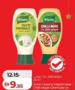 Lulu Hypermarket Knorr Creamy Mayonnaise / Chilli-Mayo offer