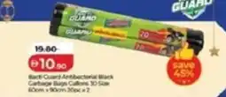 Lulu Hypermarket Bact Guard Artibacterial Black Carbage Bags Callons offer