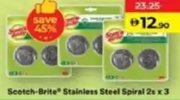Lulu Hypermarket Scotch Brite Stainless Steel Spiral 2s x 3 offer
