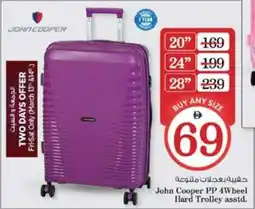 Nesto John Cooper PP 4Wheel Hard Trolley offer