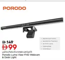 Nesto Porodo Luma View FHD Webcam & Desk Light offer