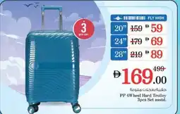 Nesto Pp 4wheel hard trolley 3pcs set asstd. offer