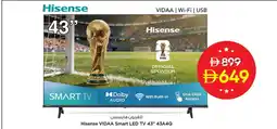 Nesto Hisense VIDAA Smart LED TV 43" 43A4Q offer